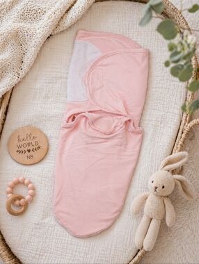 Mama Cheetah Organic Cotton Pink Baby Swaddle | S/M (7–14 lbs)